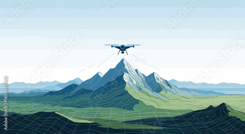 Aerial Exploration: A Drone's Perspective of a Majestic Mountain Landscape