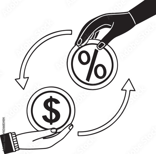 Mortgage banner web icon vector illustration concept with icon of loan, property estate, agreement, asset, repayment and calculate