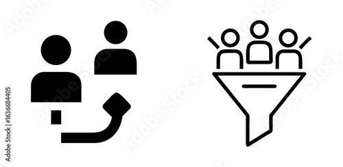 Lead Generation Marketing Sales Funnel Icon