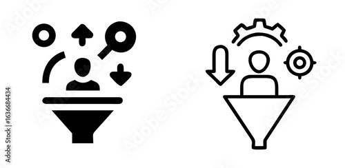 Lead Generation Marketing Sales Funnel Icon