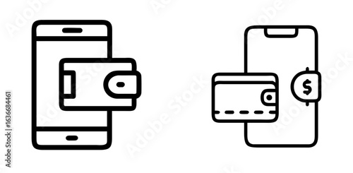 Mobile Wallet Digital Payment Icon