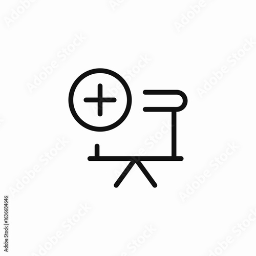 add presentation board icon sign vector