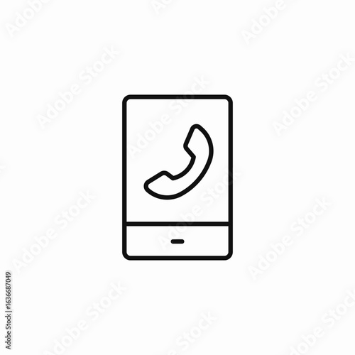 phone with a phone call symbol icon sign vector