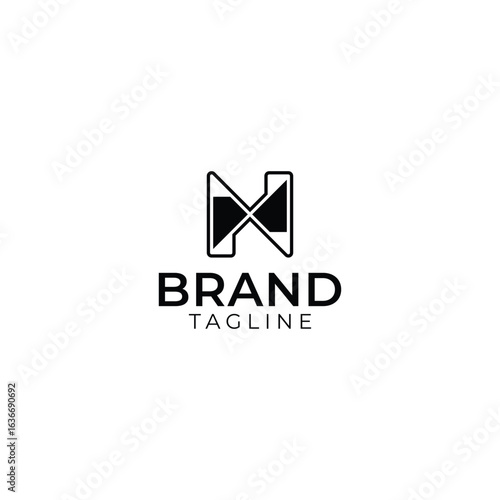 Free Download Simple and Modern NX or XN Monogram Logo with white background.  - GFXLoad