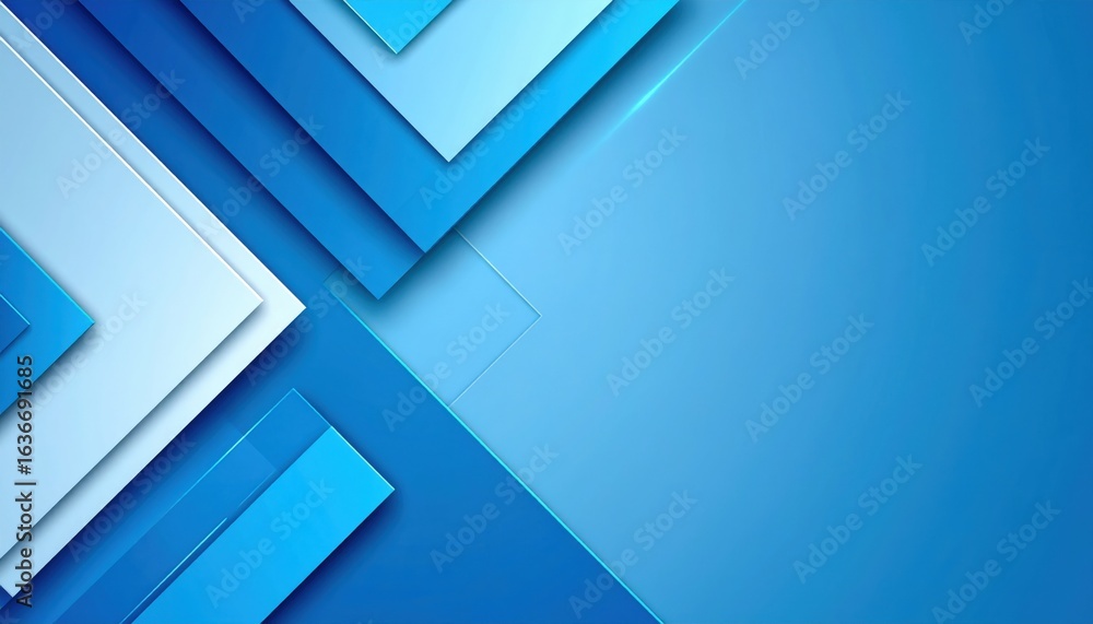 Obraz premium Dynamic geometric shapes in blue tones abstract graphic design digital art environment modern aesthetic creative viewpoint