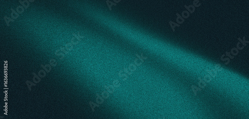 Abstract blue teal green grainy gradient background ,with dark noise texture backdrop poster wide banner cover design