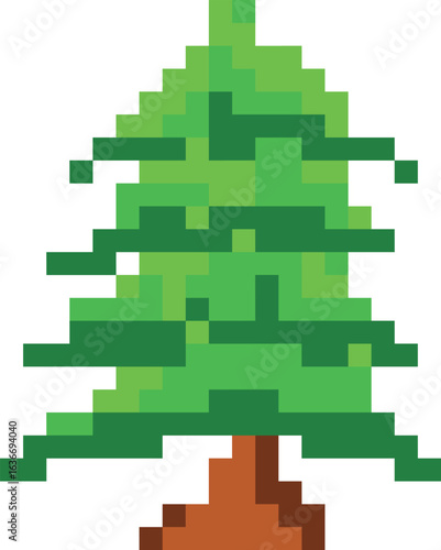 8-Bit Pixel Tree Icon - Retro RPG Game Asset 