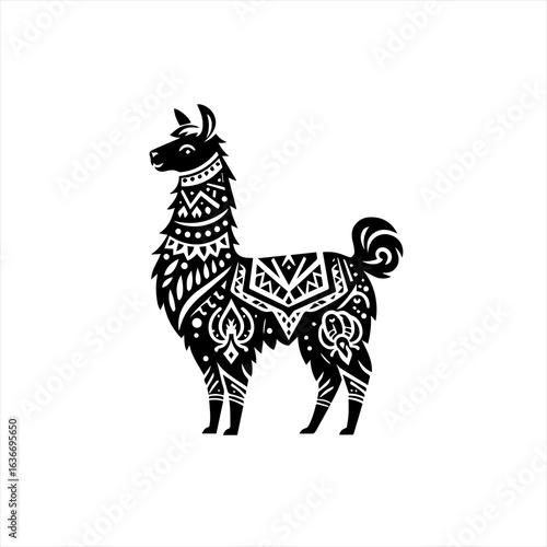 Decorative llama illustration