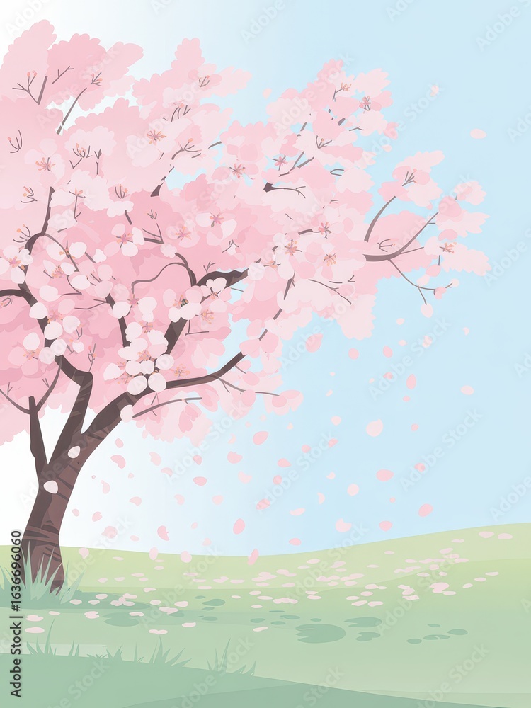 Fototapeta premium Beautiful Cherry Blossom Tree in Spring 