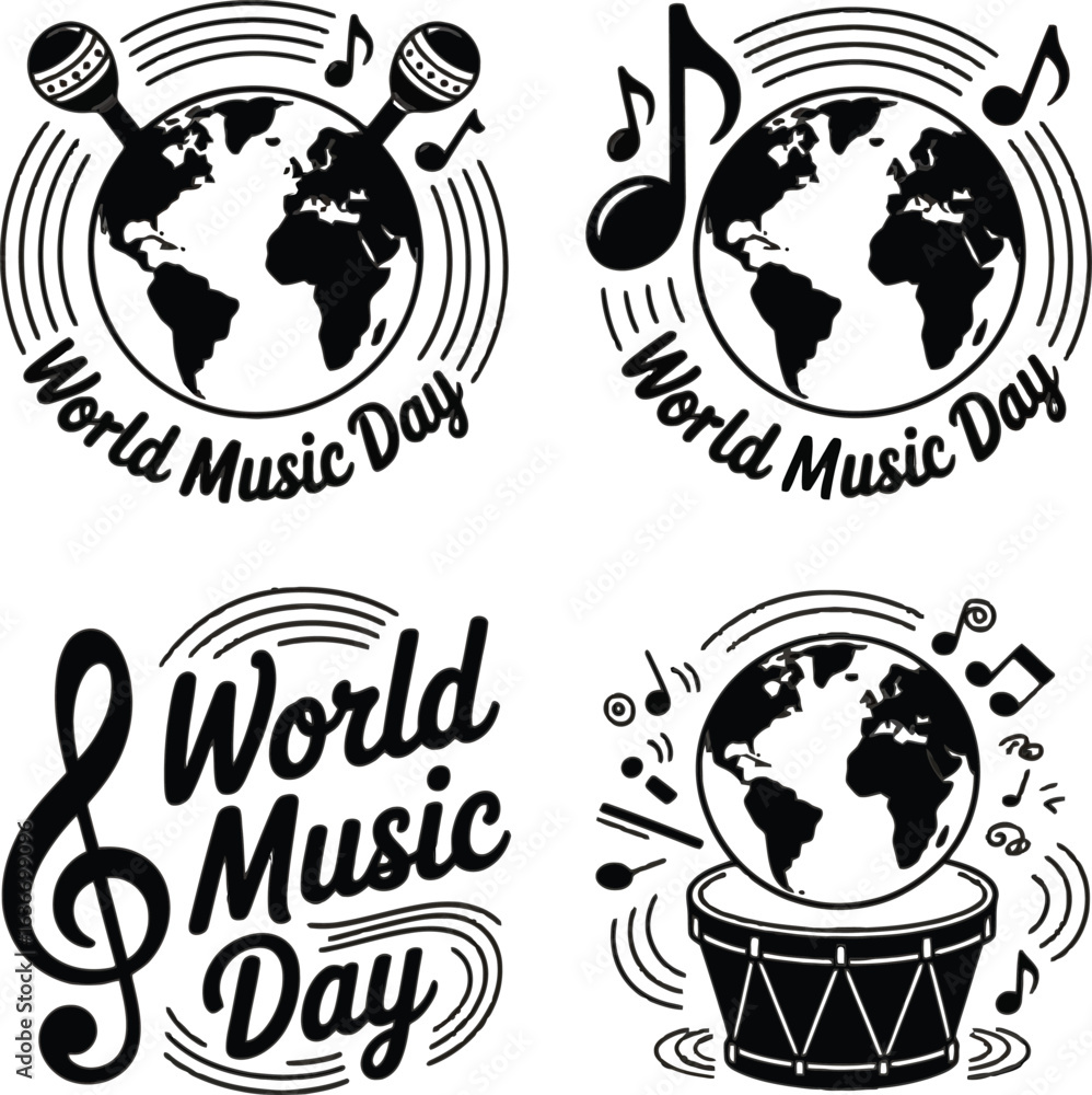Obraz premium World Music Day Celebration: Global Rhythms and Melodies
