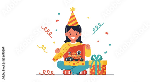 Celebrating dreams a child's birthday surprise mars rover toy and festive cheer