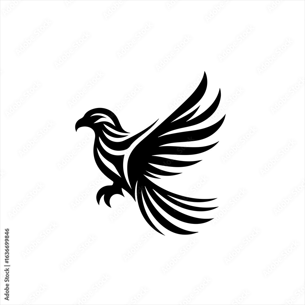 Obraz premium Abstract Black Bird Logo.
