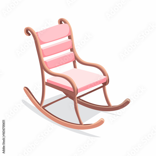 Schaukelstuhl in Pastellrosa