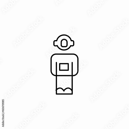 space astronaut suit icon sign vector