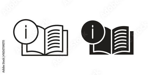 guide book icon symbol, sign, logo or emblems. silhouette. EPS 10.