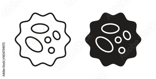 White blood cell icon symbol, sign, logo or emblems. silhouette. EPS 10.