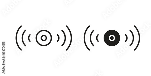 Sensor icon symbol, sign, logo or emblems. silhouette. EPS 10.