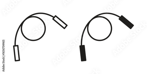Jump rope icon symbol, sign, logo or emblems. silhouette. EPS 10.