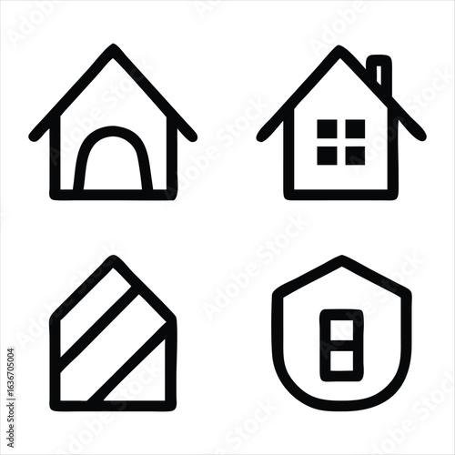 home icon silhouette vector style
