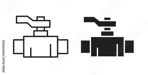 Valve icon symbol, sign, logo or emblems. silhouette. EPS 10.