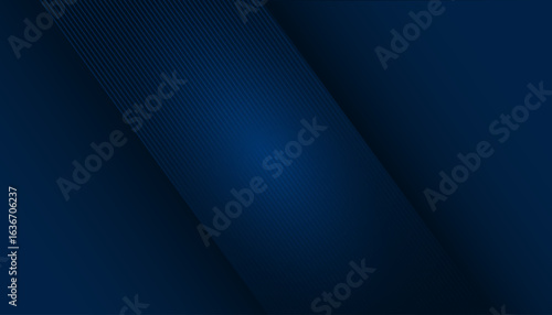 Abstract, science, futuristic, energy technology concept. Digital image of light rays, stripes lines with blue light, speed and motion blur over dark blue background Set for cover, brochure, 