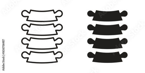 Spinal column icon symbol, sign, logo or emblems. silhouette. EPS 10.