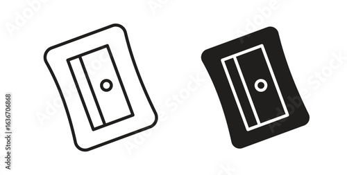 Sharpener icon symbol, sign, logo or emblems. silhouette. EPS 10.