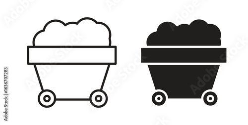 Raw material icon symbol, sign, logo or emblems. silhouette. EPS 10.