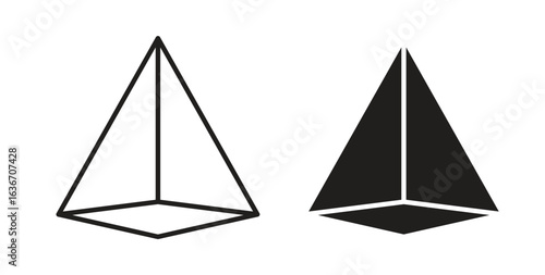 Prism icon symbol, sign, logo or emblems. silhouette. EPS 10.