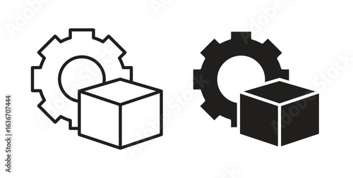Product development icon symbol, sign, logo or emblems. silhouette. EPS 10.