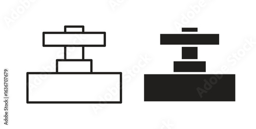 Pipe valve icon symbol, sign, logo or emblems. silhouette. EPS 10.