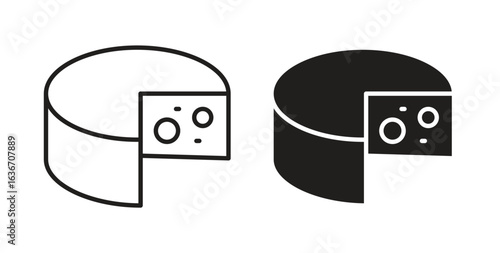 Parmesan icon symbol, sign, logo or emblems. silhouette. EPS 10.