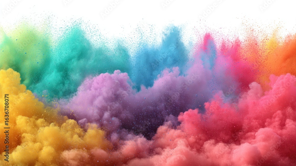 Fototapeta premium Colorful powder explosion background