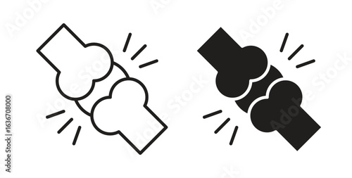 Osteoporosis icon symbol, sign, logo or emblems. silhouette. EPS 10.