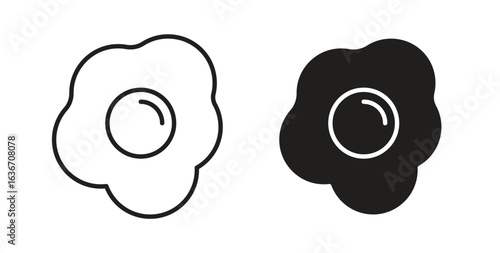 Omelet icon symbol, sign, logo or emblems. silhouette. EPS 10.