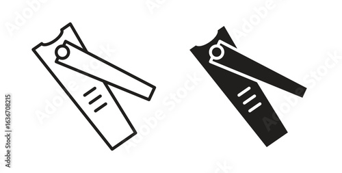 Nail clippers icon symbol, sign, logo or emblems. silhouette. EPS 10.