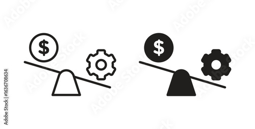 Leverage icon symbol, sign, logo or emblems. silhouette. EPS 10.