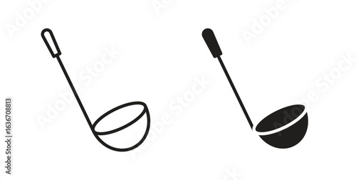 Ladle icon symbol, sign, logo or emblems. silhouette. EPS 10.