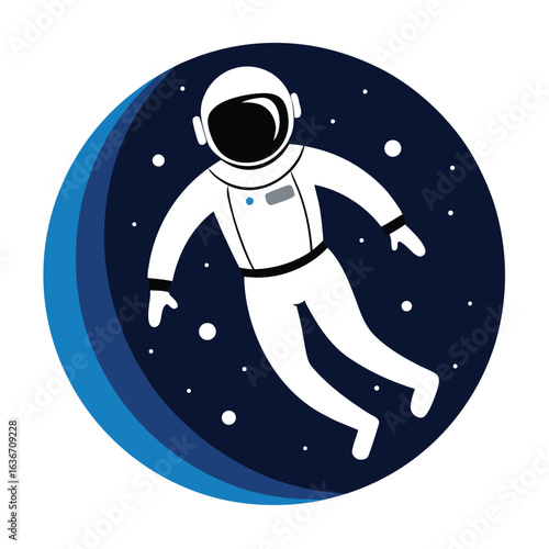 Astronaut silhouette floating in the vastness of space symbolizing exploration and the cosmos
