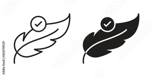 Hypoallergenic tested icon symbol, sign, logo or emblems. silhouette. EPS 10.