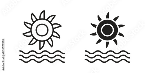 Hydro power icon symbol, sign, logo or emblems. silhouette. EPS 10.