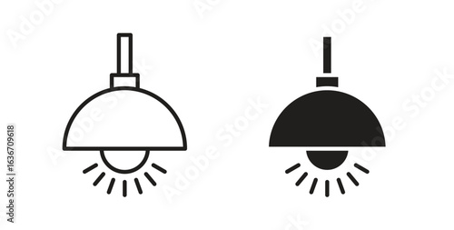 Hanging light icon symbol, sign, logo or emblems. silhouette. EPS 10.