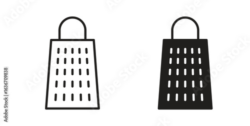 Grater icon symbol, sign, logo or emblems. silhouette. EPS 10.