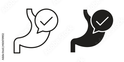 Good digestion icon symbol, sign, logo or emblems. silhouette. EPS 10.