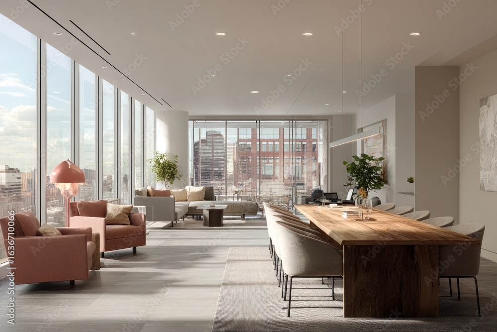 Fototapeta premium Modern city loft interior