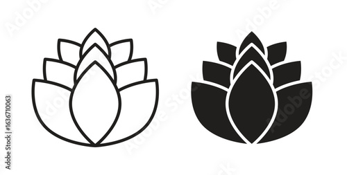 Fir cone icon symbol, sign, logo or emblems. silhouette. EPS 10.