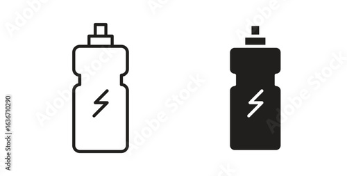 Energy drink icon symbol, sign, logo or emblems. silhouette. EPS 10.
