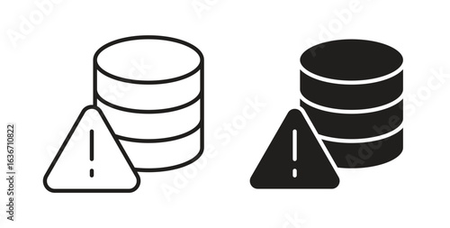 Data loss icon symbol, sign, logo or emblems. silhouette. EPS 10.