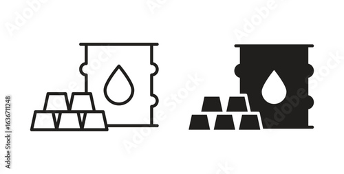 Commodity icon symbol, sign, logo or emblems. silhouette. EPS 10.