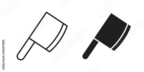 Butcher knife icon symbol, sign, logo or emblems. silhouette. EPS 10.